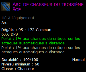 Arc de chasseur du troisième âge