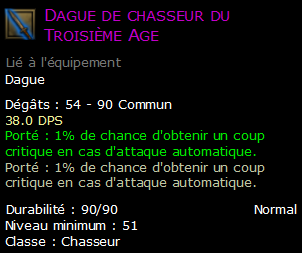 Dague de chasseur du Troisième Age