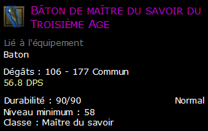 Bâton de maître du savoir du Troisième Age