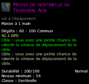 Masse de sentinelle du Troisième Age