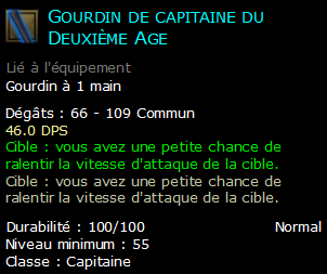 Gourdin de capitaine du Deuxième Age