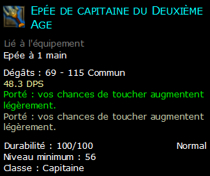 Epée de capitaine du Deuxième Age