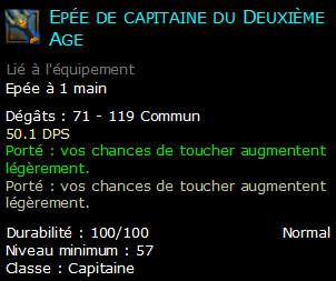 Epée de capitaine du Deuxième Age