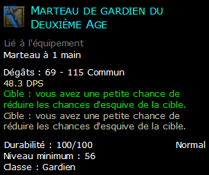 Marteau de gardien du Deuxième Age