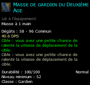 Masse de gardien du Deuxième Age