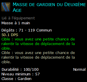 Masse de gardien du Deuxième Age