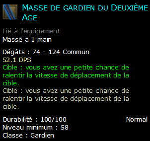 Masse de gardien du Deuxième Age