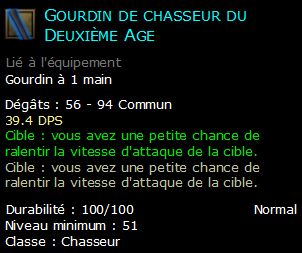 Gourdin de chasseur du Deuxième Age