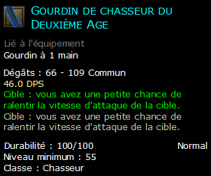 Gourdin de chasseur du Deuxième Age