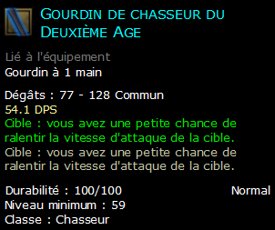 Gourdin de chasseur du Deuxième Age