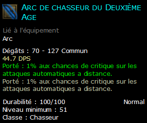 Arc de chasseur du Deuxième Age