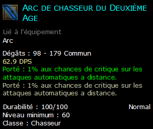 Arc de chasseur du Deuxième Age