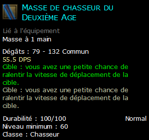 Masse de chasseur du Deuxième Age