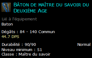 Bâton de maître du savoir du Deuxième Age