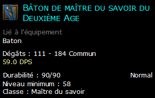 Bâton de maître du savoir du Deuxième Age