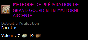 Méthode de préparation de grand gourdin en mallorne argenté