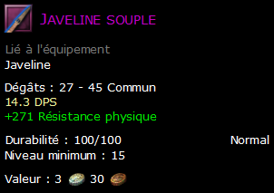 Javeline souple