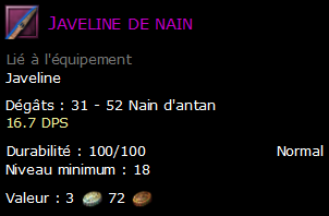 Javeline de nain