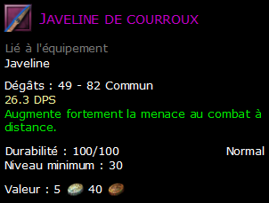 Javeline de courroux