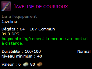 Javeline de courroux