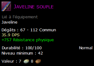 Javeline souple