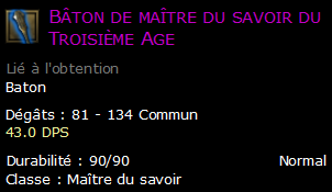 Bâton de maître du savoir du Troisième Age