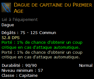 Dague de capitaine du Premier Age