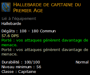 Hallebarde de capitaine du Premier Age