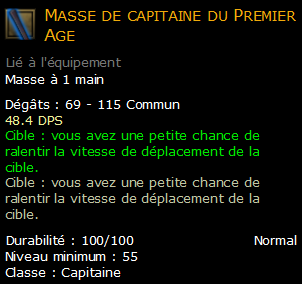 Masse de capitaine du Premier Age