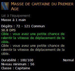 Masse de capitaine du Premier Age