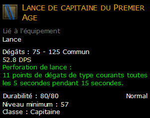 Lance de capitaine du Premier Age