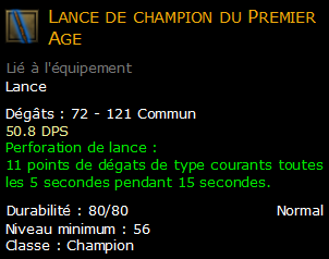 Lance de champion du Premier Age