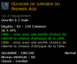 Gourdin de gardien du Premier Age