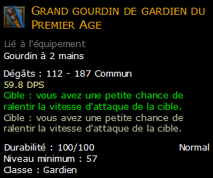 Grand gourdin de gardien du Premier Age