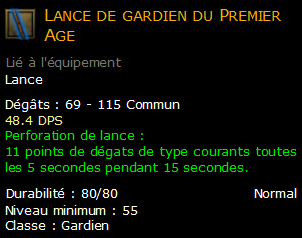 Lance de gardien du Premier Age