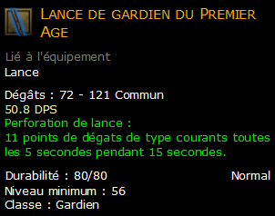 Lance de gardien du Premier Age