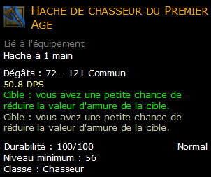 Hache de chasseur du Premier Age