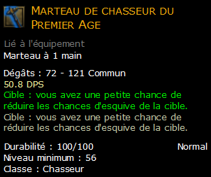 Marteau de chasseur du Premier Age