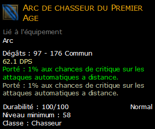 Arc de chasseur du Premier Age