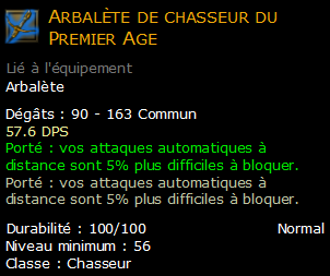 Arbalète de chasseur du Premier Age