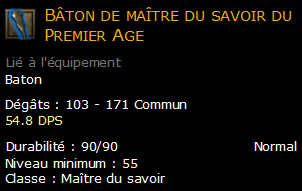 Bâton de maître du savoir du Premier Age