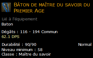 Bâton de maître du savoir du Premier Age