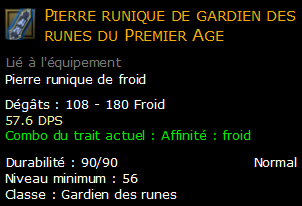 Pierre runique de gardien des runes du Premier Age