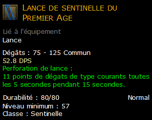 Lance de sentinelle du Premier Age