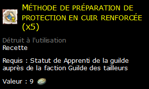 Méthode de préparation de protection en cuir renforcée (x5)