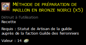 Méthode de préparation de maillon en bronze noirci (x5)