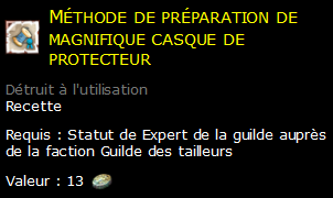 Méthode de préparation de magnifique casque de protecteur