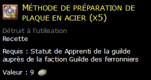 Méthode de préparation de plaque en acier (x5)