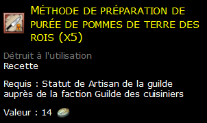 Méthode de préparation de purée de pommes de terre des rois (x5)