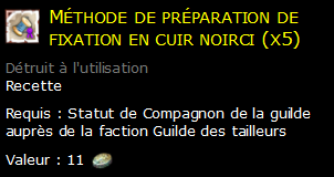 Méthode de préparation de fixation en cuir noirci (x5)